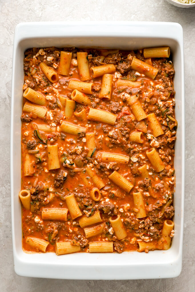 Cottage Cheese Baked Pasta