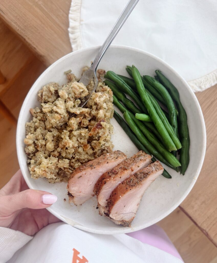 pork tenderloin and stuffing