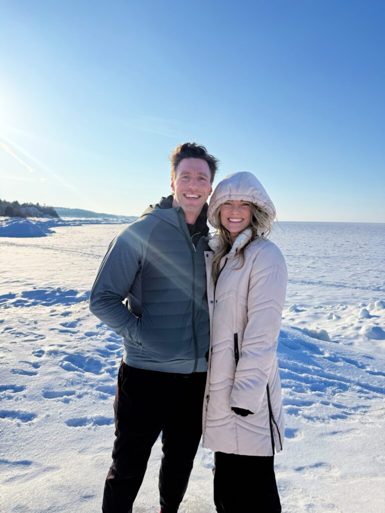 Petoskey michigan lighthouse winter