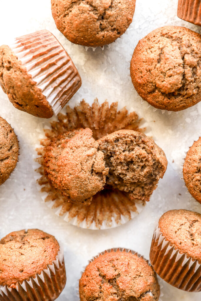 Whole wheat banana muffins