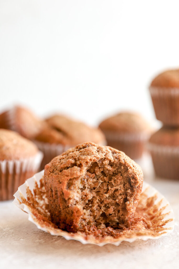 Whole wheat banana muffins