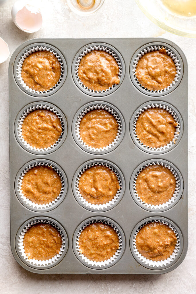 Whole wheat banana muffins