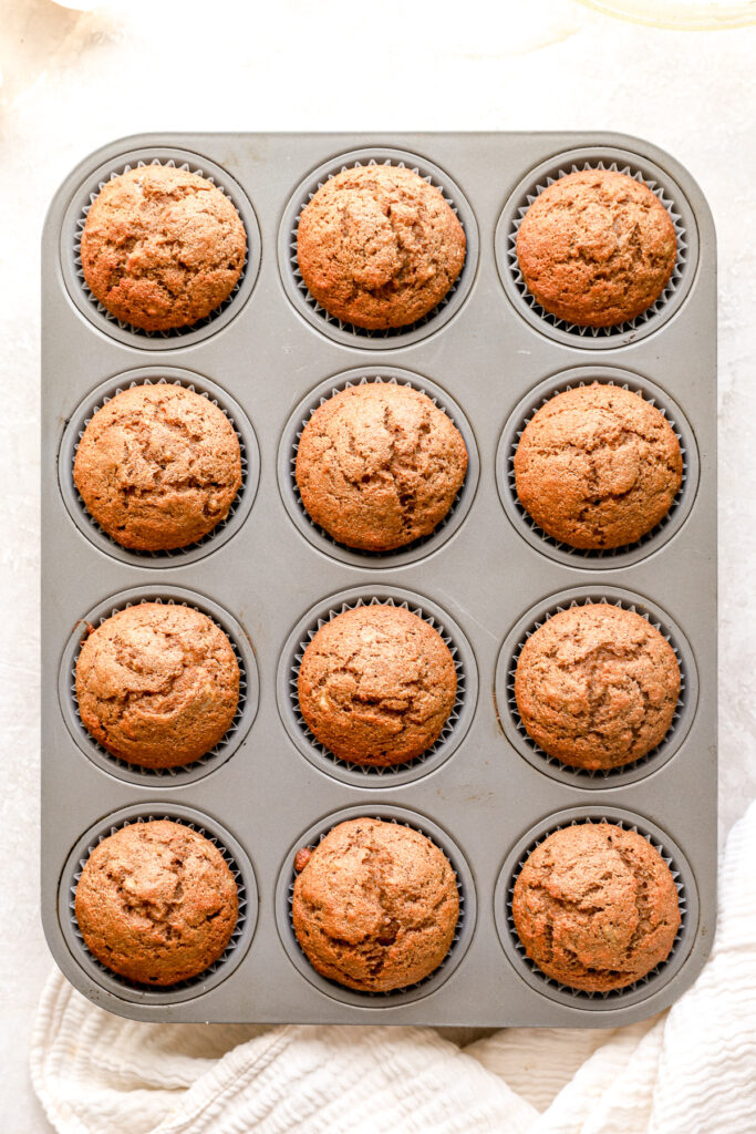 Whole wheat banana muffins