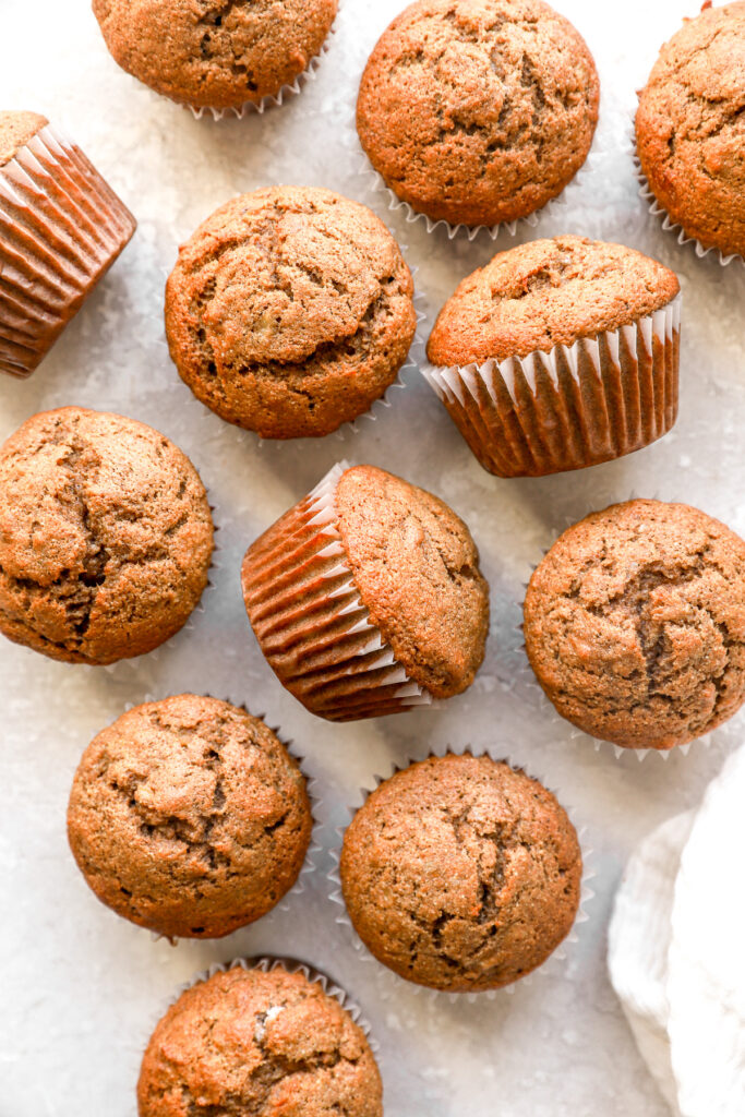 Whole wheat banana muffins