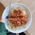 Fettuccine with Shortcut Bolognese Sauce