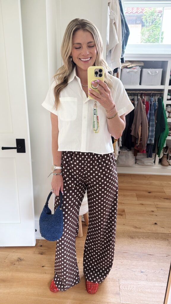 albion polka dot pants