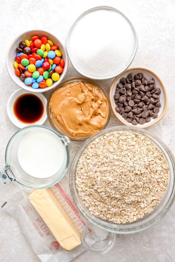 No Bake Oatmeal Cookies ingredients