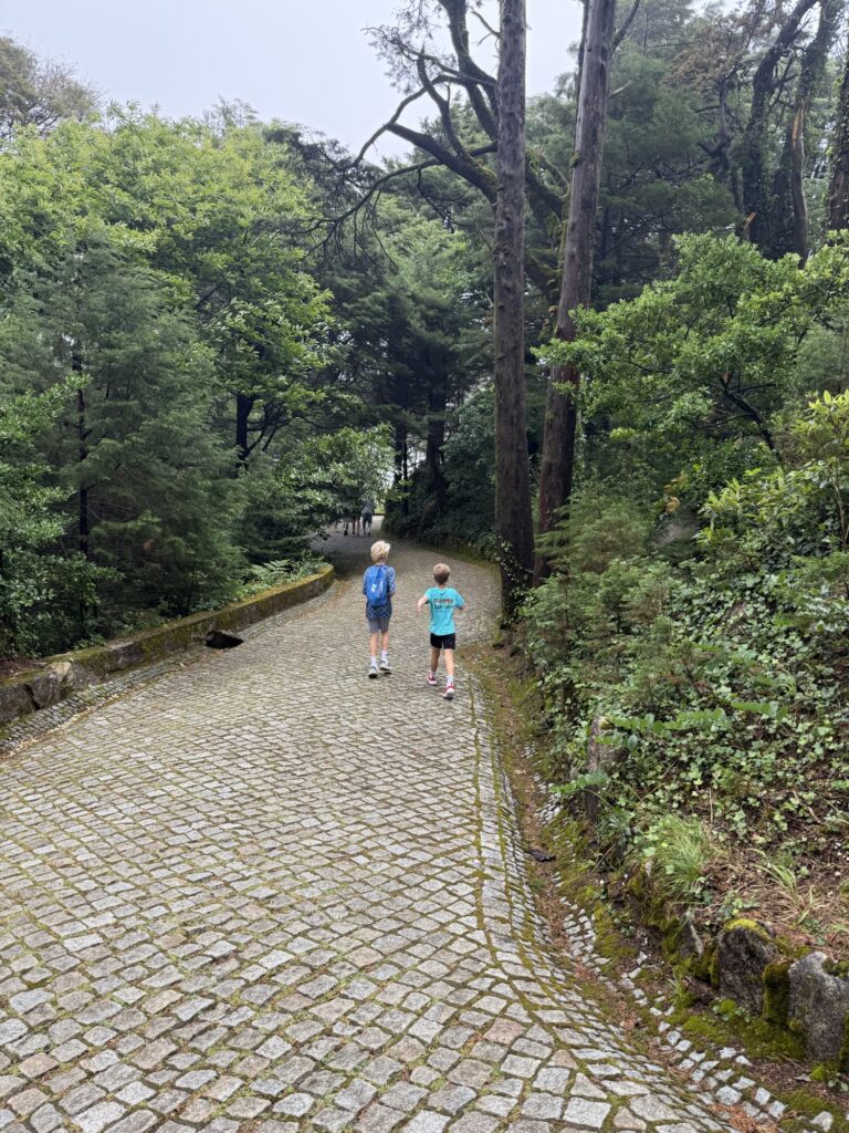 pena palace with kids