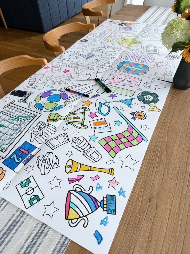 soccer coloring banner