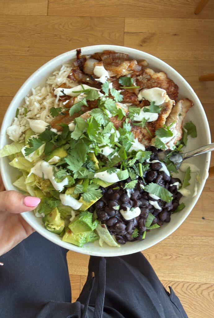fish taco bowls