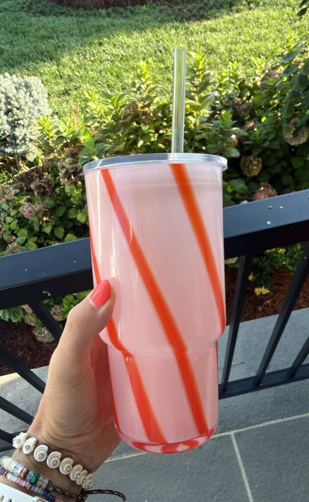 anthropologie glass tumbler