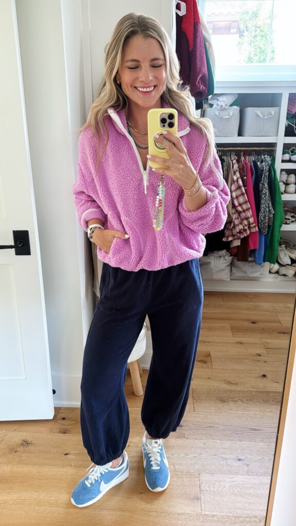 old navy fuschia fleece