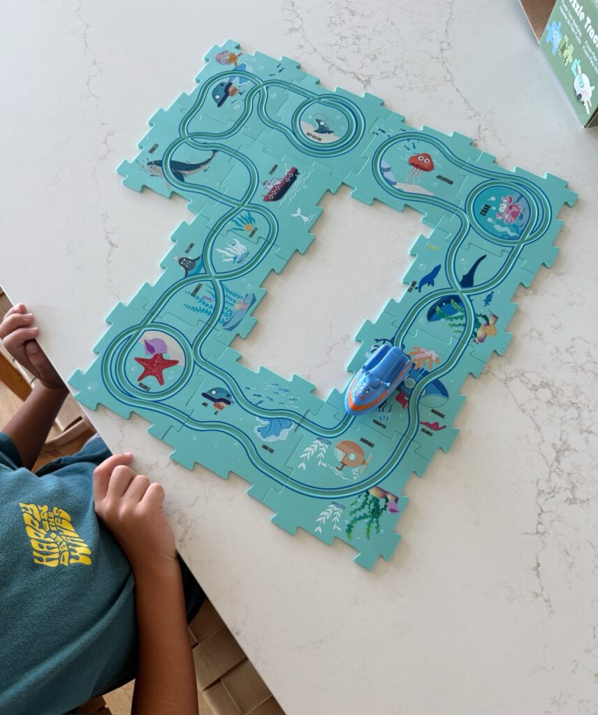 puzzle track building toy
