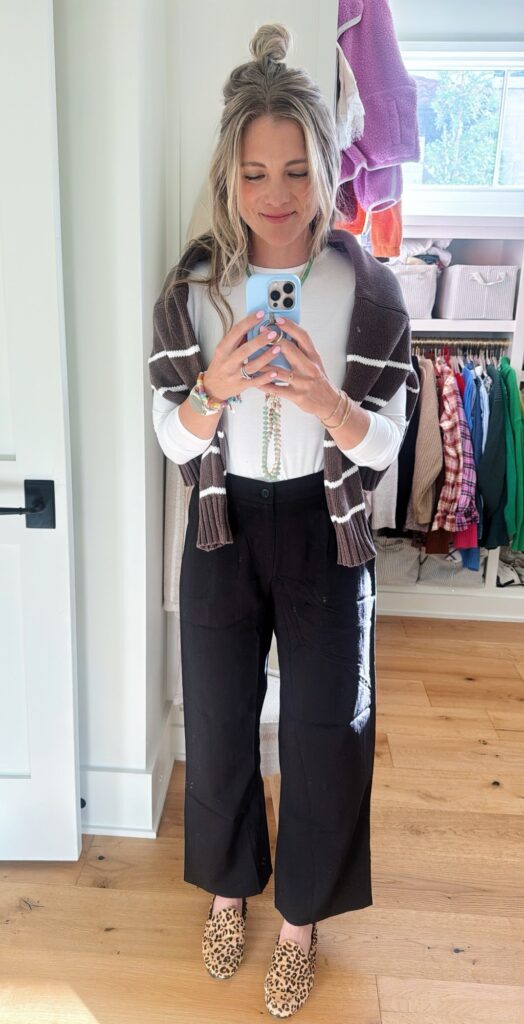 black amazon trouser pants